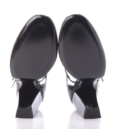 Louis Vuitton Monogram Headline Pumps 40 Black 7 of 9
