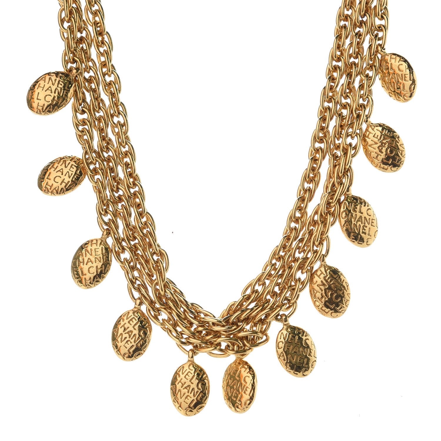 Chanel Chain Short Necklace Gold 1 of 5