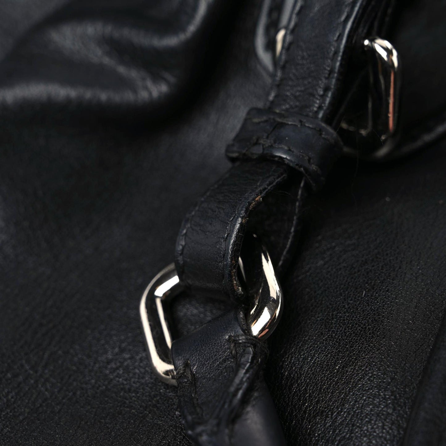 Soft Calf Pleated Tote Black