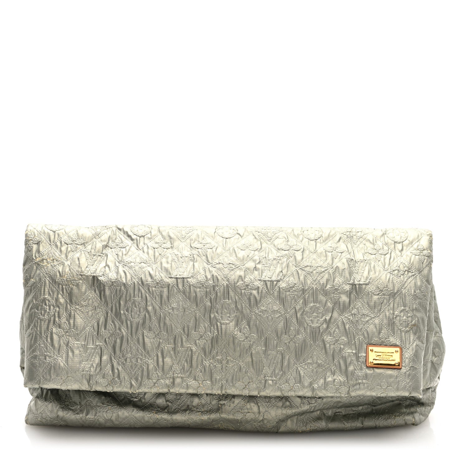 Louis Vuitton Jacquard Quilted Monogram Limelight Clutch GM Perle 1 of 6