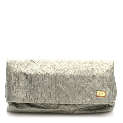Louis Vuitton Jacquard Quilted Monogram Limelight Clutch GM Perle 1 of 6