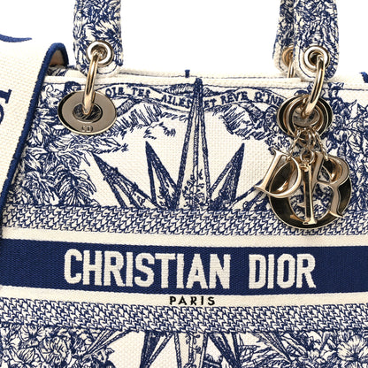 Christian Dior Canvas Reverse Embroidered Rêve d'Infini Medium Lady D-Lite Blue Multicolor 8 of 11