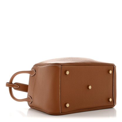 Hermes Taurillon Clemence Lindy 26 Gold 4 of 15