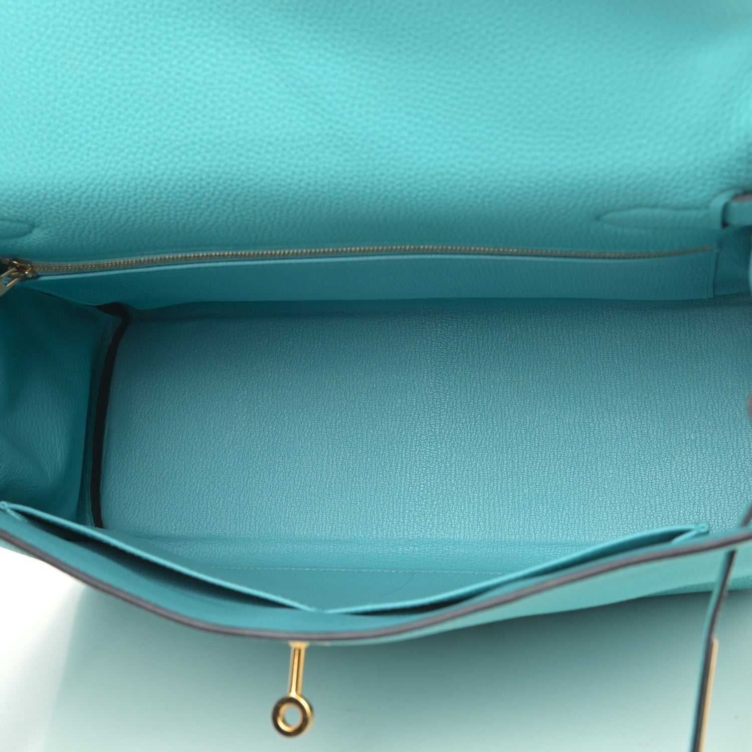 Hermes Togo Kelly Retourne 32 Bleu Atoll 5 of 11