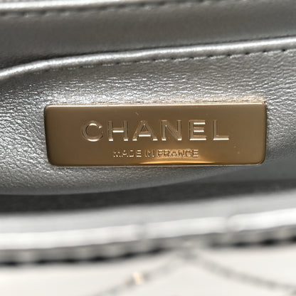 Chanel Mirror Calfskin Metallic Calfskin Quilted Hollywood Boulevard Mini Flap With Star Coin Purse Silver 6 of 12