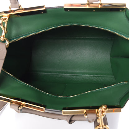 Fendi Vitello Dolce Shiny Nappa Petite 3Jours Tote Tortora Emerald 5 of 7