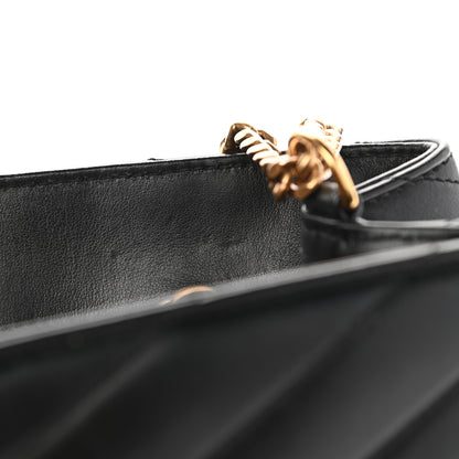 Saint Laurent Calfskin Y Quilted Monogram Medium Loulou Chain Satchel Black 12 of 15