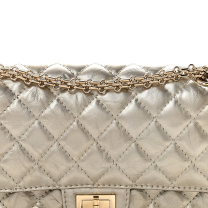 Chanel Metallic Aged Calfskin Quilted 2.55 Reissue 225 Flap Pale Gold 8 of 11