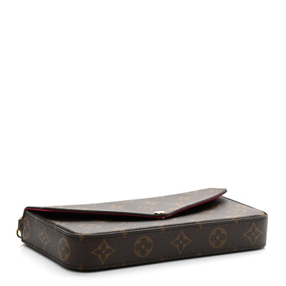 Louis Vuitton Monogram Pochette Felicie Chain Wallet Fuchsia 8 of 19