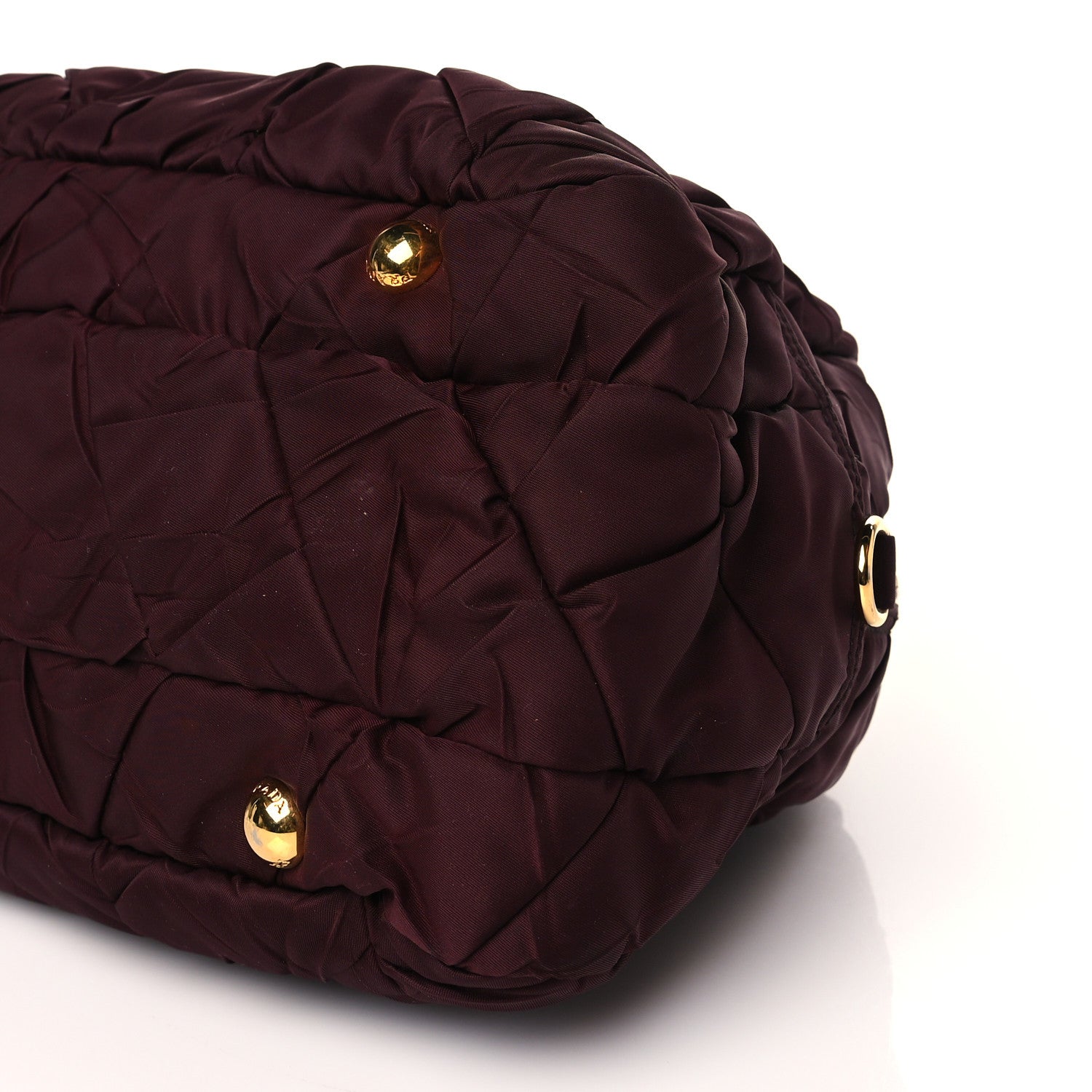 Prada Tessuto Nylon Chevron Catena Bag Prugna 8 of 8