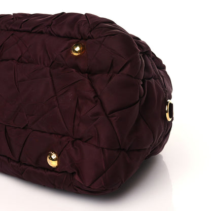 Prada Tessuto Nylon Chevron Catena Bag Prugna 8 of 8