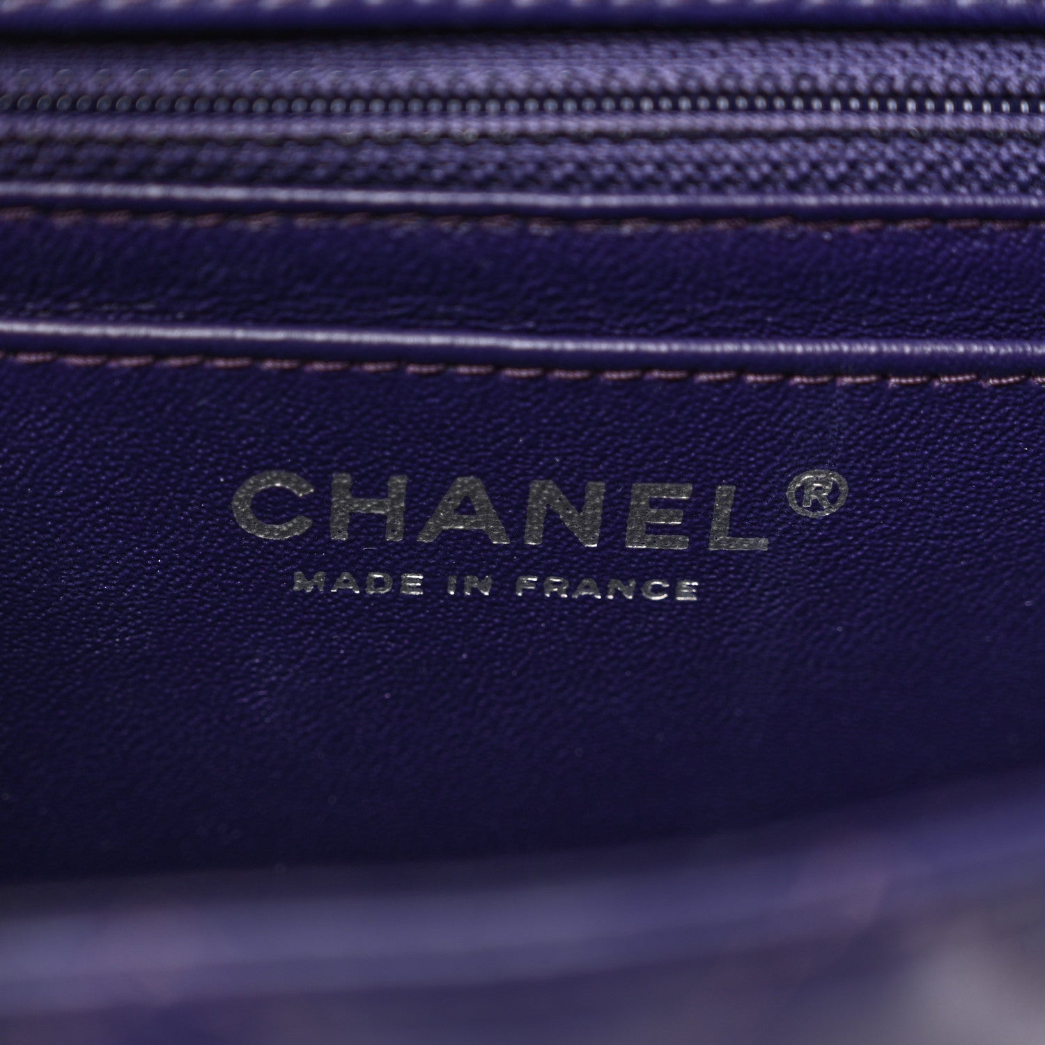 Chanel Lambskin Quilted Mini Square Flap Dark Purple 6 of 11
