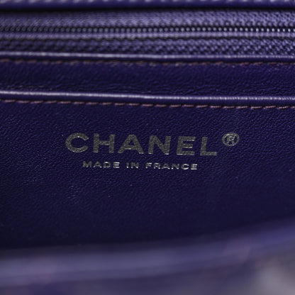 Chanel Lambskin Quilted Mini Square Flap Dark Purple 6 of 11