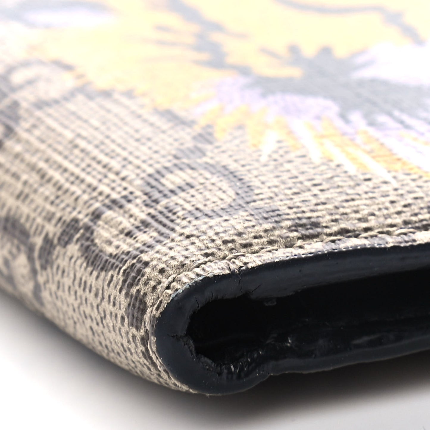 GG Supreme Monogram Selleria Calfskin Tiger Nice Bi-Fold Wallet Beige Ebony Multicolor Black