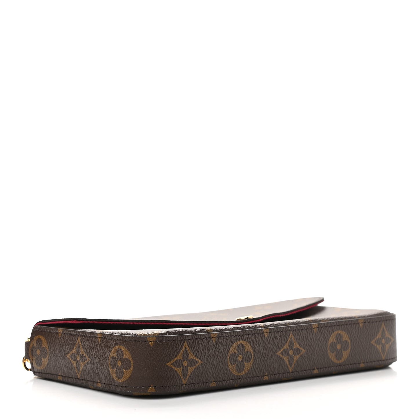 Monogram Pochette Felicie Chain Wallet Fuchsia