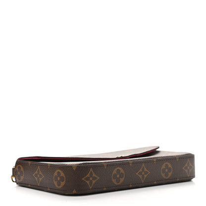 Louis Vuitton Monogram Pochette Felicie Chain Wallet Fuchsia 5 of 11