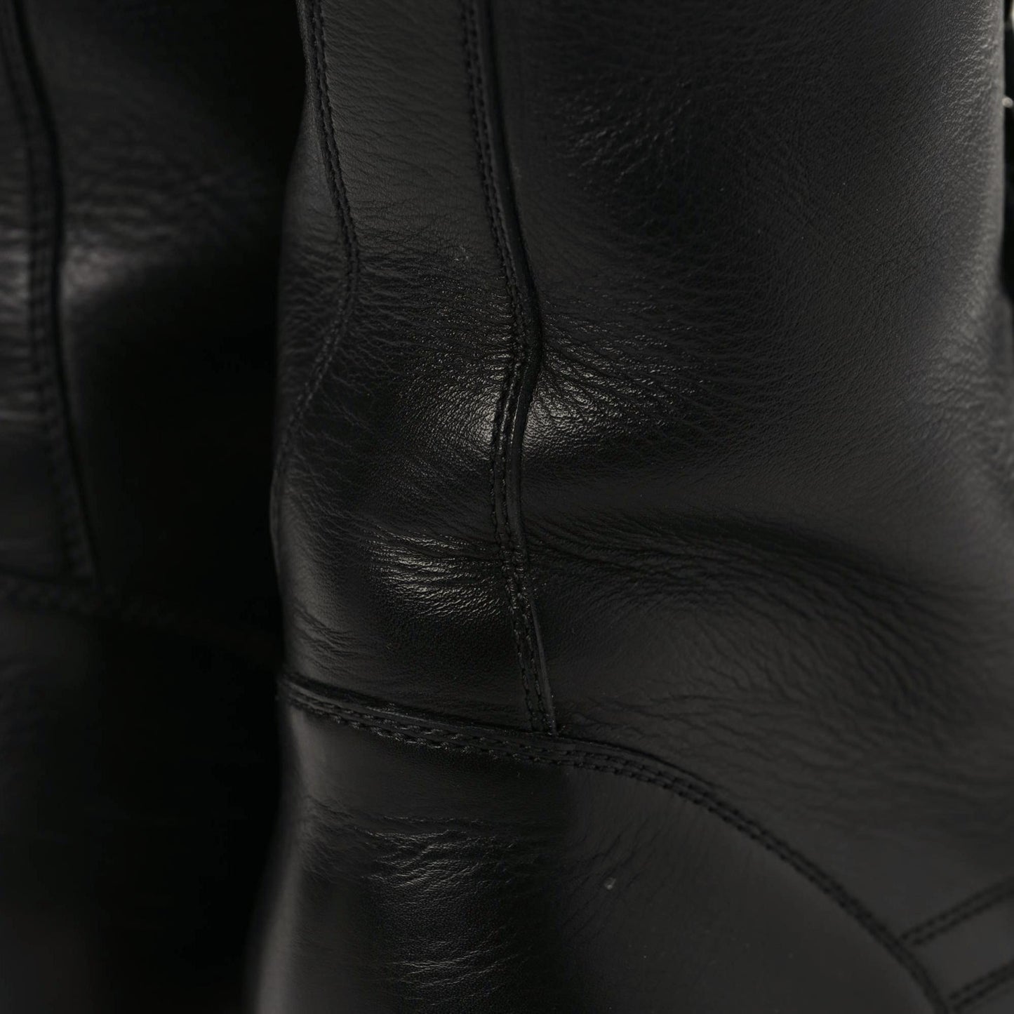 Calfskin Sock High CC Combat Boots 39.5 Black Dark Grey