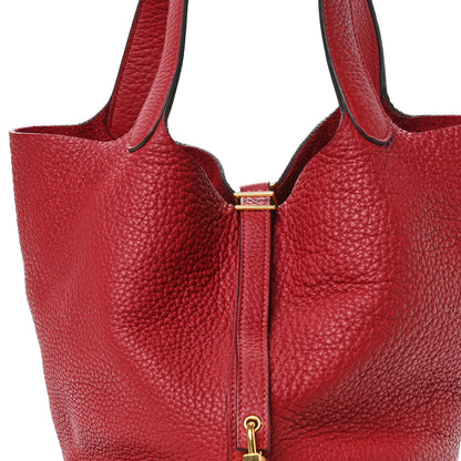 Hermes Taurillon Clemence Picotin Lock 22 MM Rouge Grenat 8 of 12