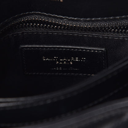 Saint Laurent Calfskin Y Quilted Monogram Toy Loulou Crossbody Bag Black 8 of 10