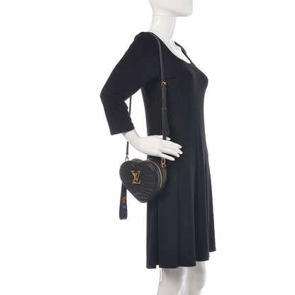 Louis Vuitton Calfskin New Wave Heart Bag Black 2 of 8