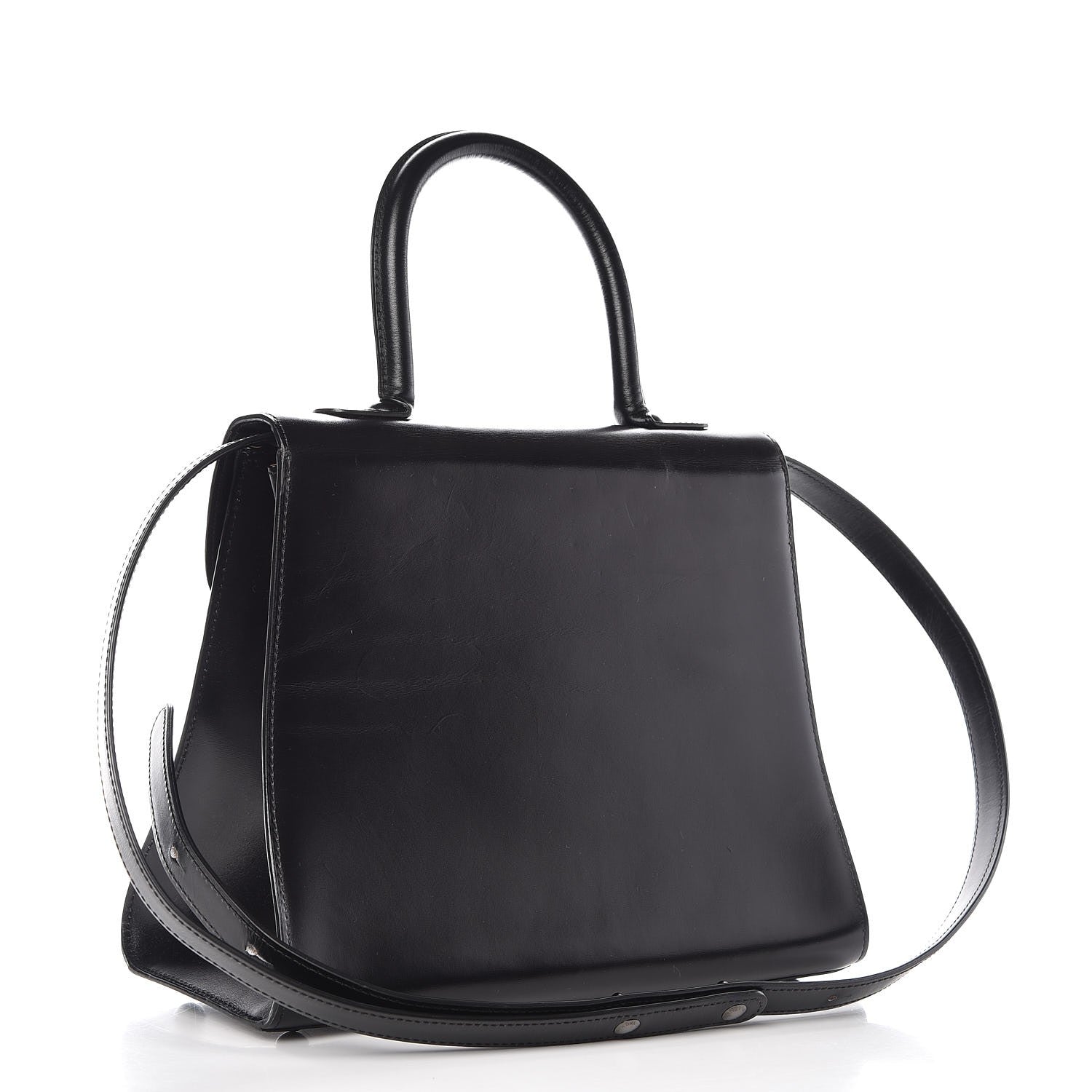 Delvaux Box Calfskin MM Brillant Satchel Black 3 of 11