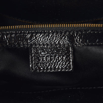 Versace Patent Studded Shoulder Bag Black 6 of 8