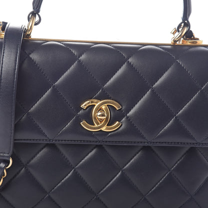 Chanel Lambskin Quilted Small Trendy CC Dual Handle Flap Bag Navy 8 of 10