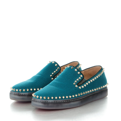Christian Louboutin Technobee Pik Boat Flats 38 Ocean Light Gold 3 of 8