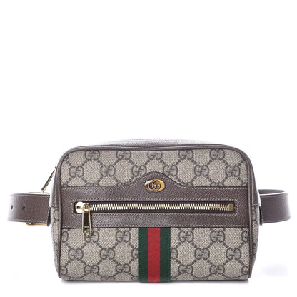 Gucci GG Supreme Monogram Web Small Ophidia Belt Bag 75 30 Dark Brown 1 of 7