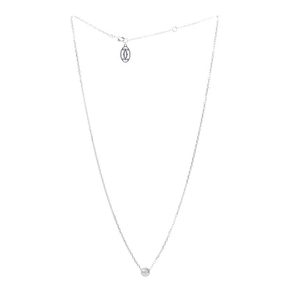 Cartier 18K White Gold Diamond LM D'Amour Pendant Necklace 3 of 4