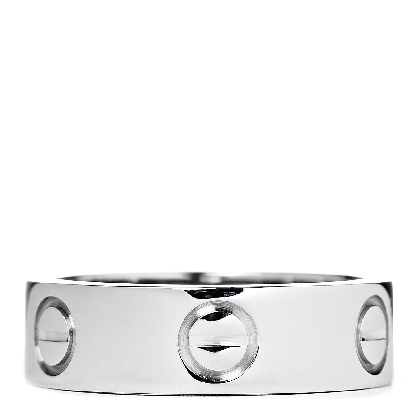 18K White Gold 5.5mm LOVE Ring 50 5.25