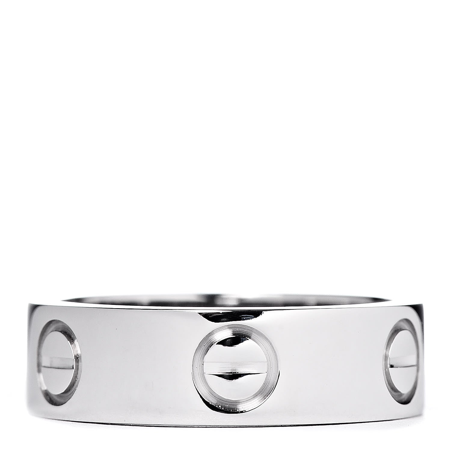 Cartier 18K White Gold 5.5mm LOVE Ring 50 5.25 1 of 4
