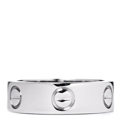 Cartier 18K White Gold 5.5mm LOVE Ring 50 5.25 1 of 4