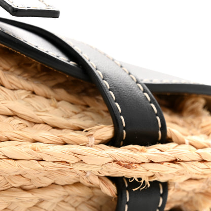 Loewe Calfskin Raffia Mini Gate Crossbody Bag Natural Black 11 of 11