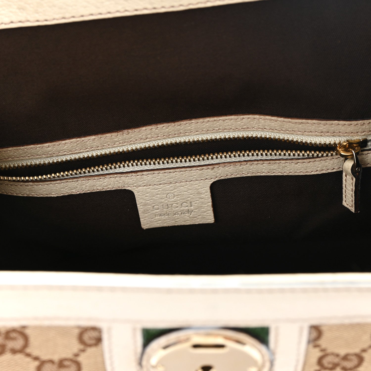 Gucci Monogram Web Treasure Boston Tote Off White 6 of 10
