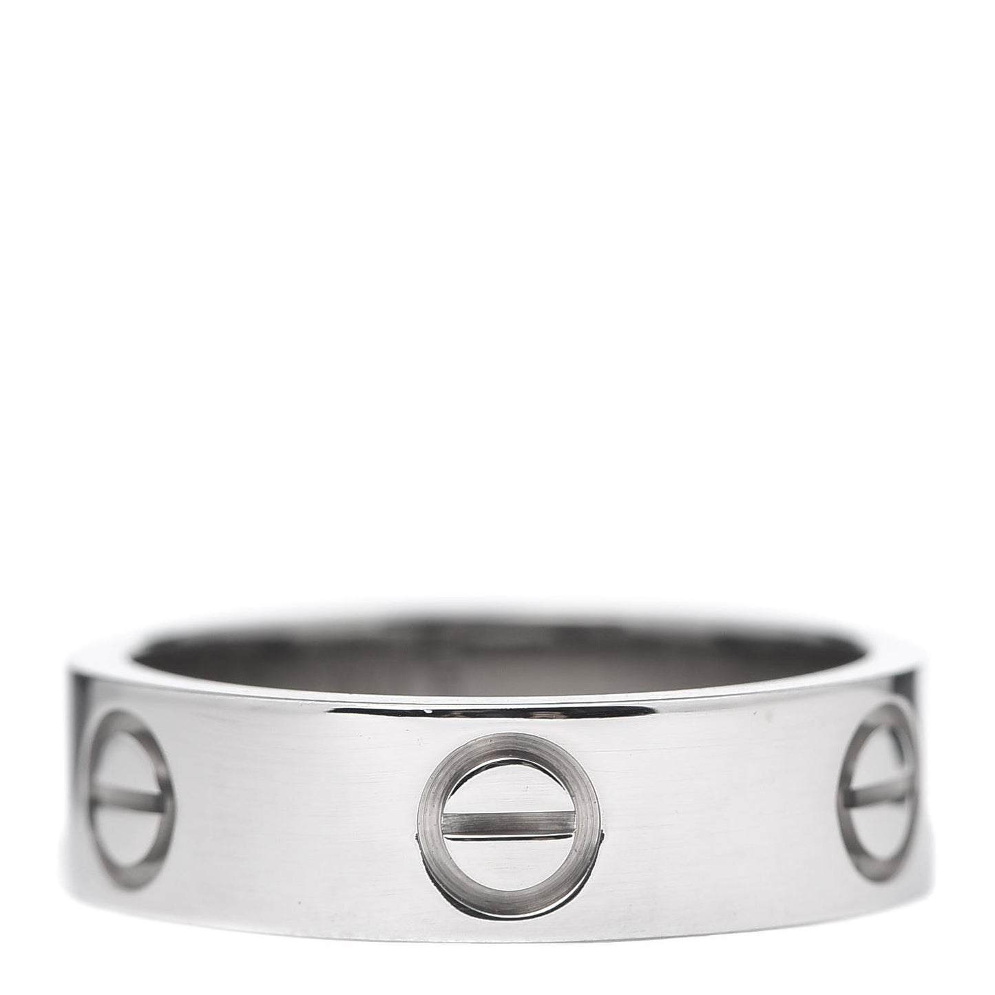 18K White Gold 5.5mm LOVE Ring 54 6.75