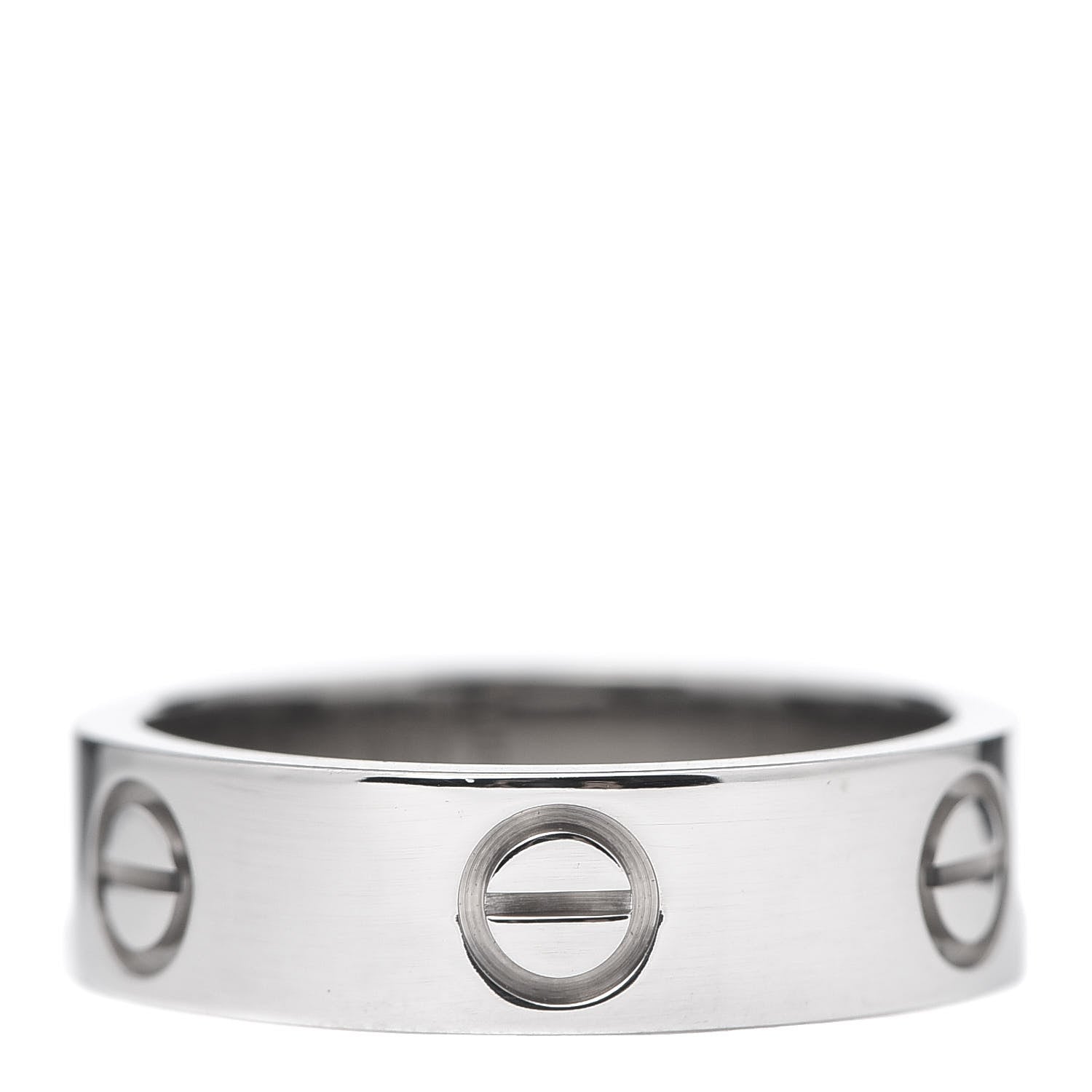 Cartier 18K White Gold 5.5mm LOVE Ring 54 6.75 3 of 5