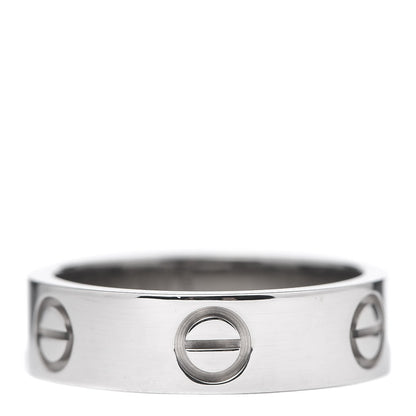 Cartier 18K White Gold 5.5mm LOVE Ring 54 6.75 3 of 5