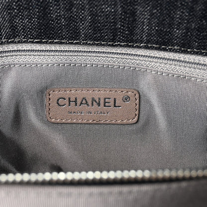 Chanel Denim Quilted Timeless Tote Dark Blue 7 of 11