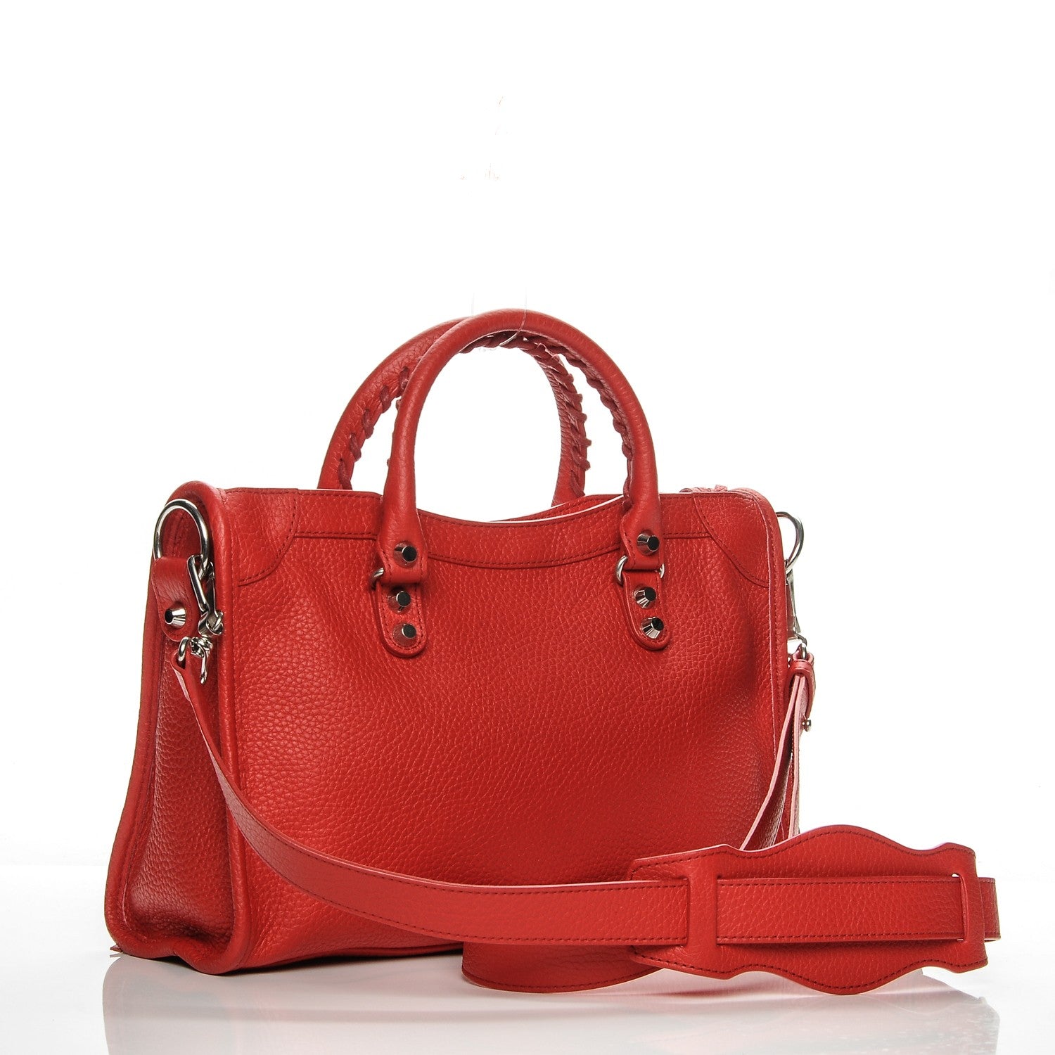 Balenciaga Vibrato Calfskin Classic Silver Hardware S City Rouge Cerise 3 of 7