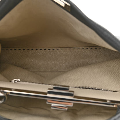 Fendi Cuoio Romano Selleria Bi-Color Large Peekaboo Iconic Satchel Asfalto Latte 5 of 11