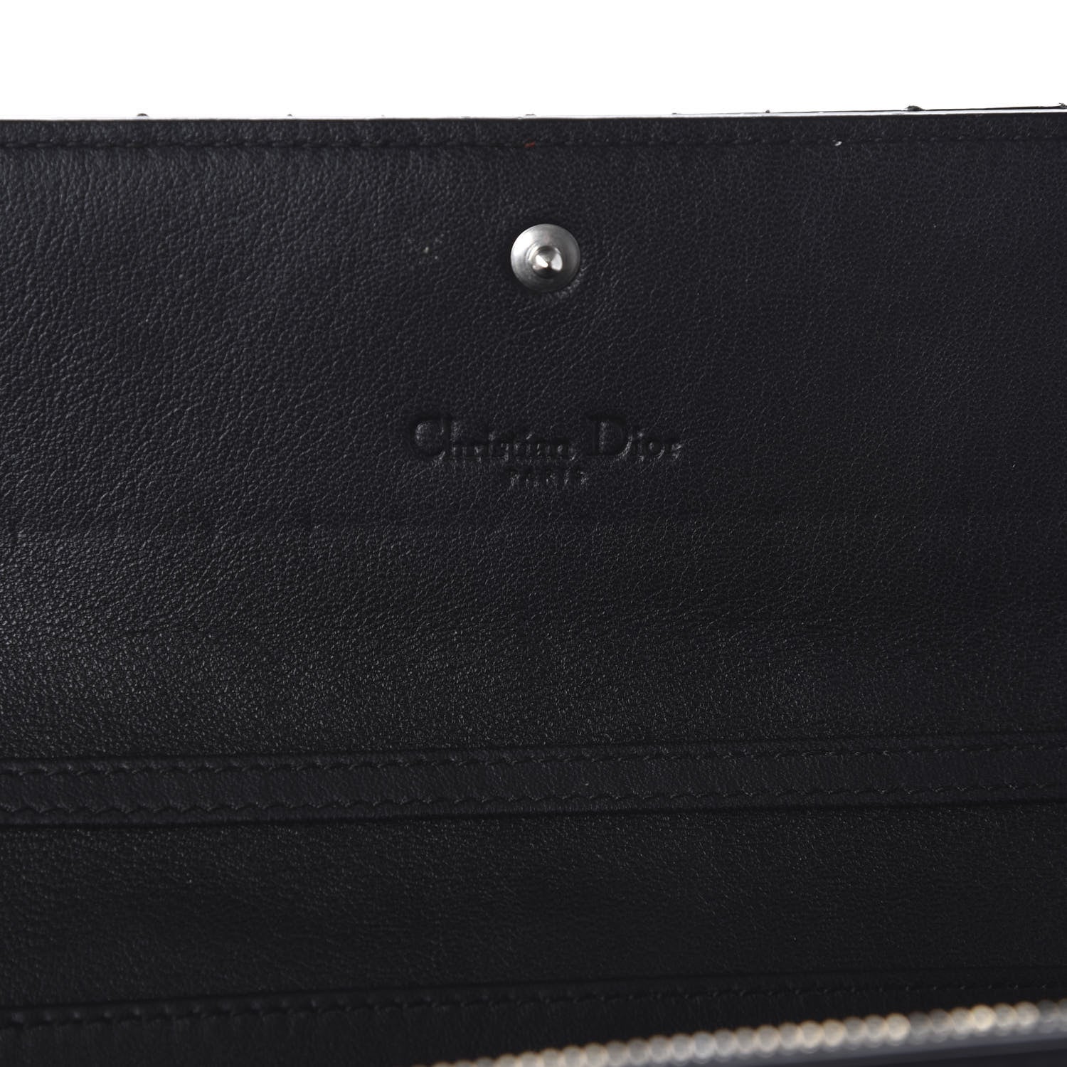 Christian Dior Patent Cannage Rendez-vous Chain Wallet Black 8 of 10