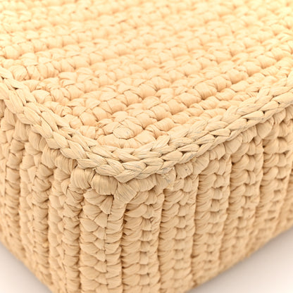 Prada Yarn Raffia Effect Crochet Mini Re-Edition 2000 Shoulder Bag Naturale 11 of 13