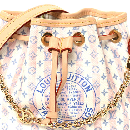 Louis Vuitton Minigram LV Stamp Nano Noe Blue 7 of 9