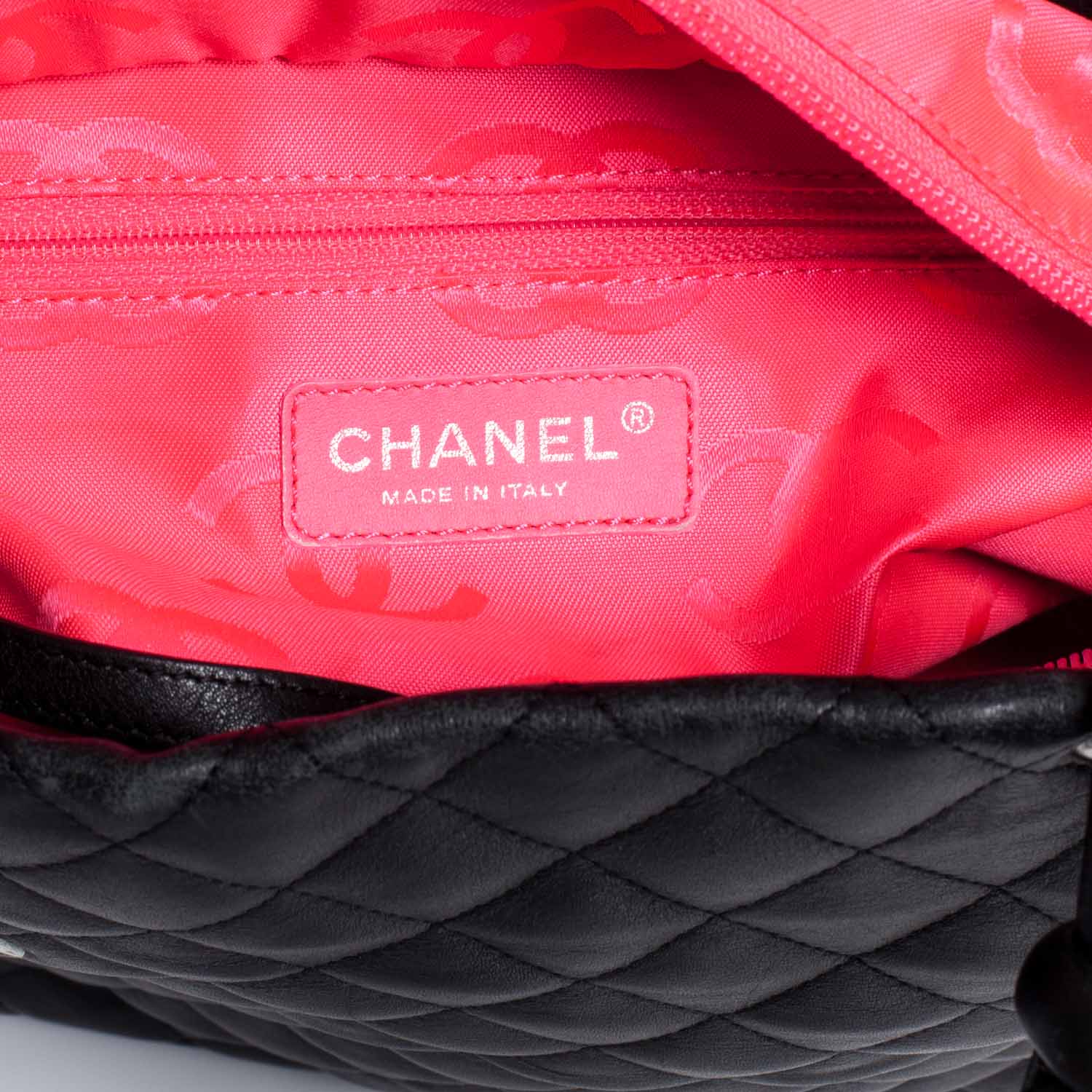 Chanel Calfskin Quilted Large Cambon Tote Black White 7 of 9