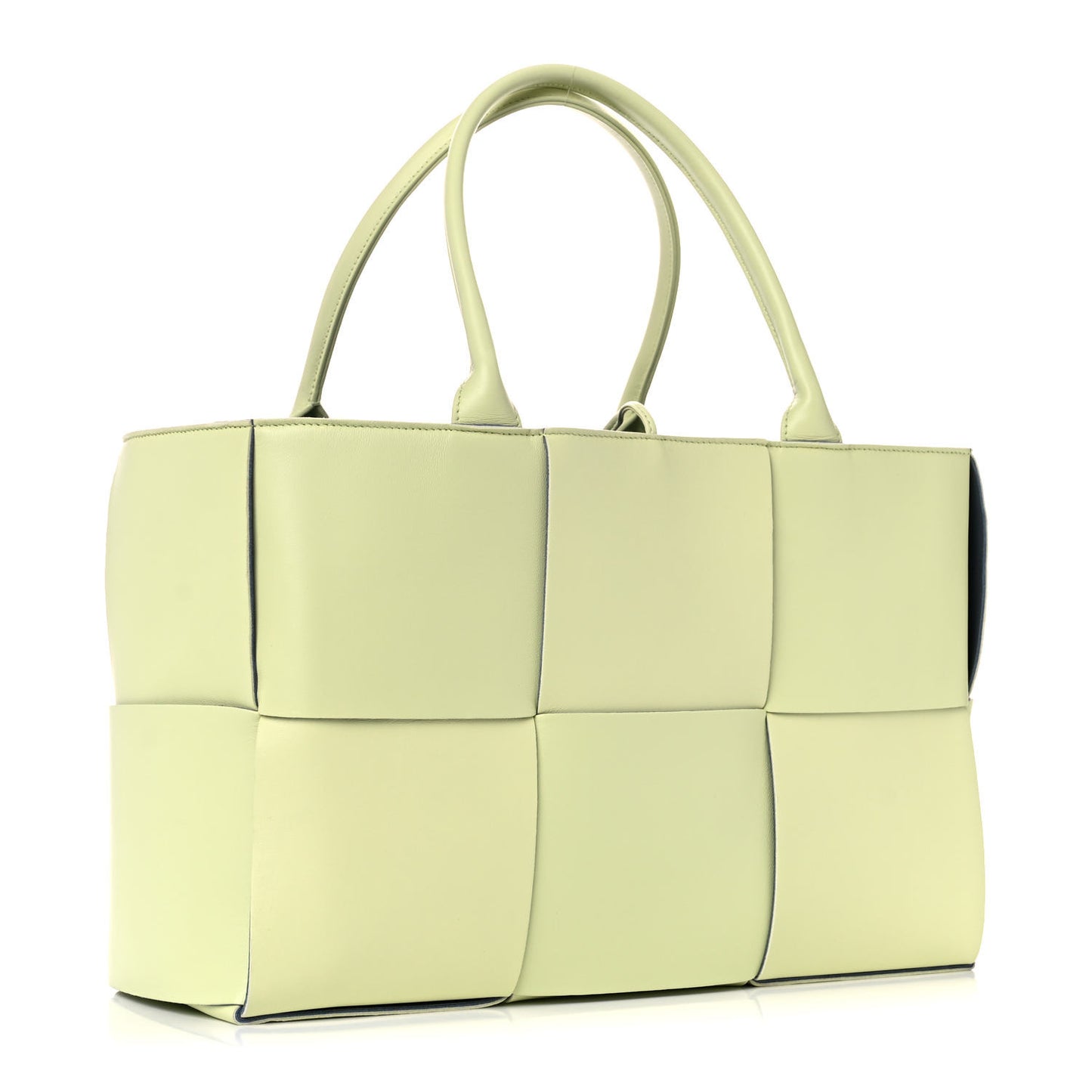 Nappa Intrecciato Small Arco Tote Lemon