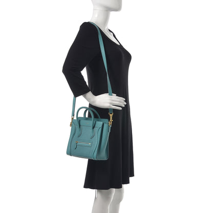 Celine Goatskin Nano Luggage Antarctic 2 of 12