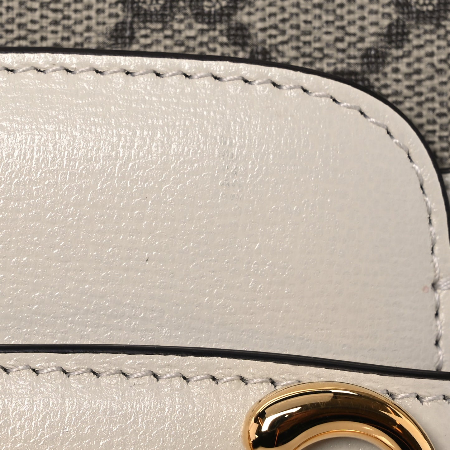 GG Supreme Monogram Horsebit 1955 Shoulder Bag Beige Mystic White