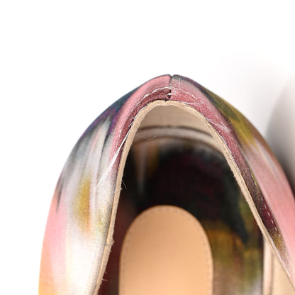 Christian Louboutin Satin Impressioniste Iriza 100 Pumps 39.5 Multicolor 9 of 19