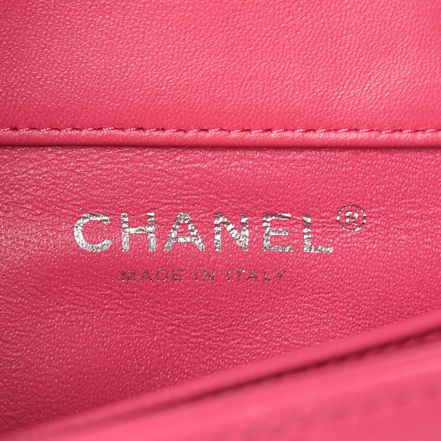 Lambskin Quilted Extra Mini Flap Dark Pink